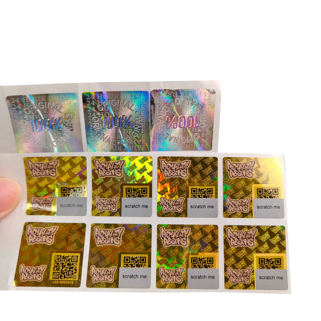 Autocollant en vinyle PVC adhésif, étanche, UV, hologramme, imprimé, logo personnalisé, étiquettes d'emballage pour papier de scrapbooking