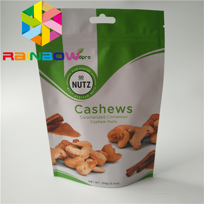 Emballage de collations personnalisé en papier laminé 100 g Mylar k Pour biscuits / fruits secs