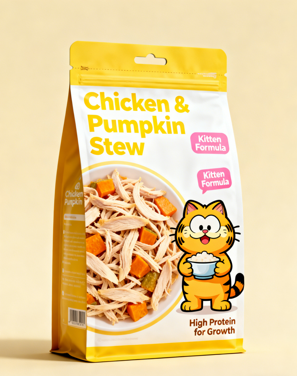 Sachet alimentaire pour animaux de compagnie recyclable avec impression personnalisée, fermeture à glissière refermable et épaisseur de 50 à 200 microns