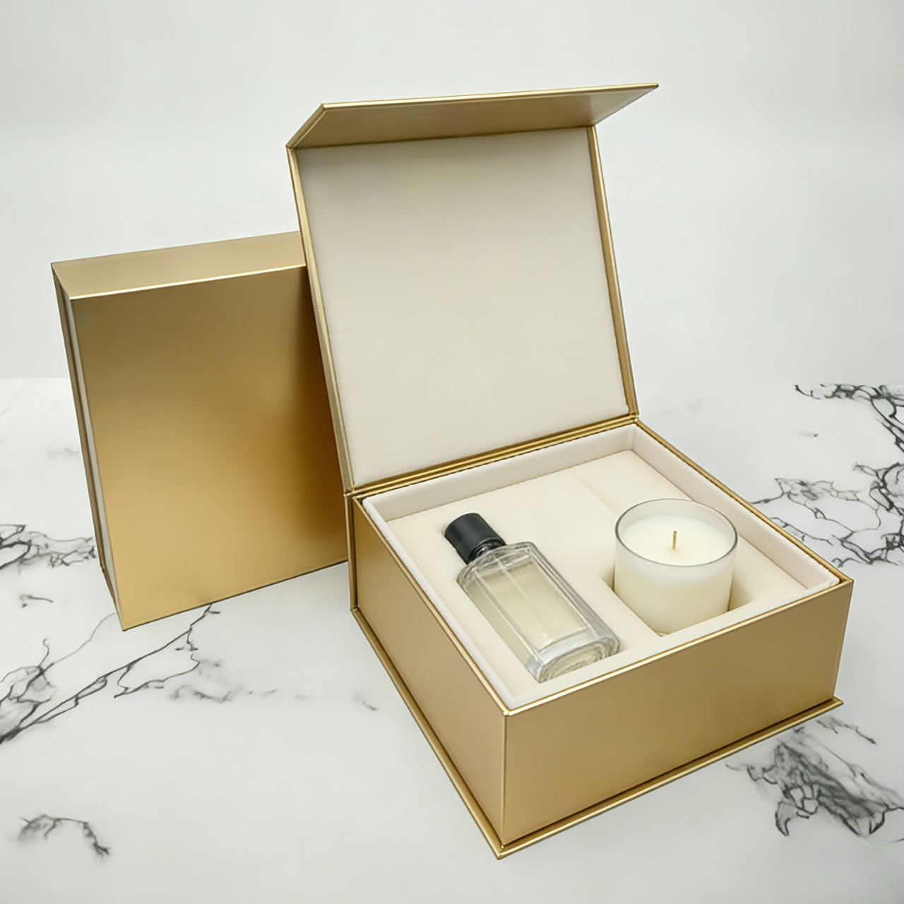 Logo personnalisé Grand carton mateur de luxe Biodégradable Fermeture magnétique pliable Boîte à emballage pour emballages cosmétiques