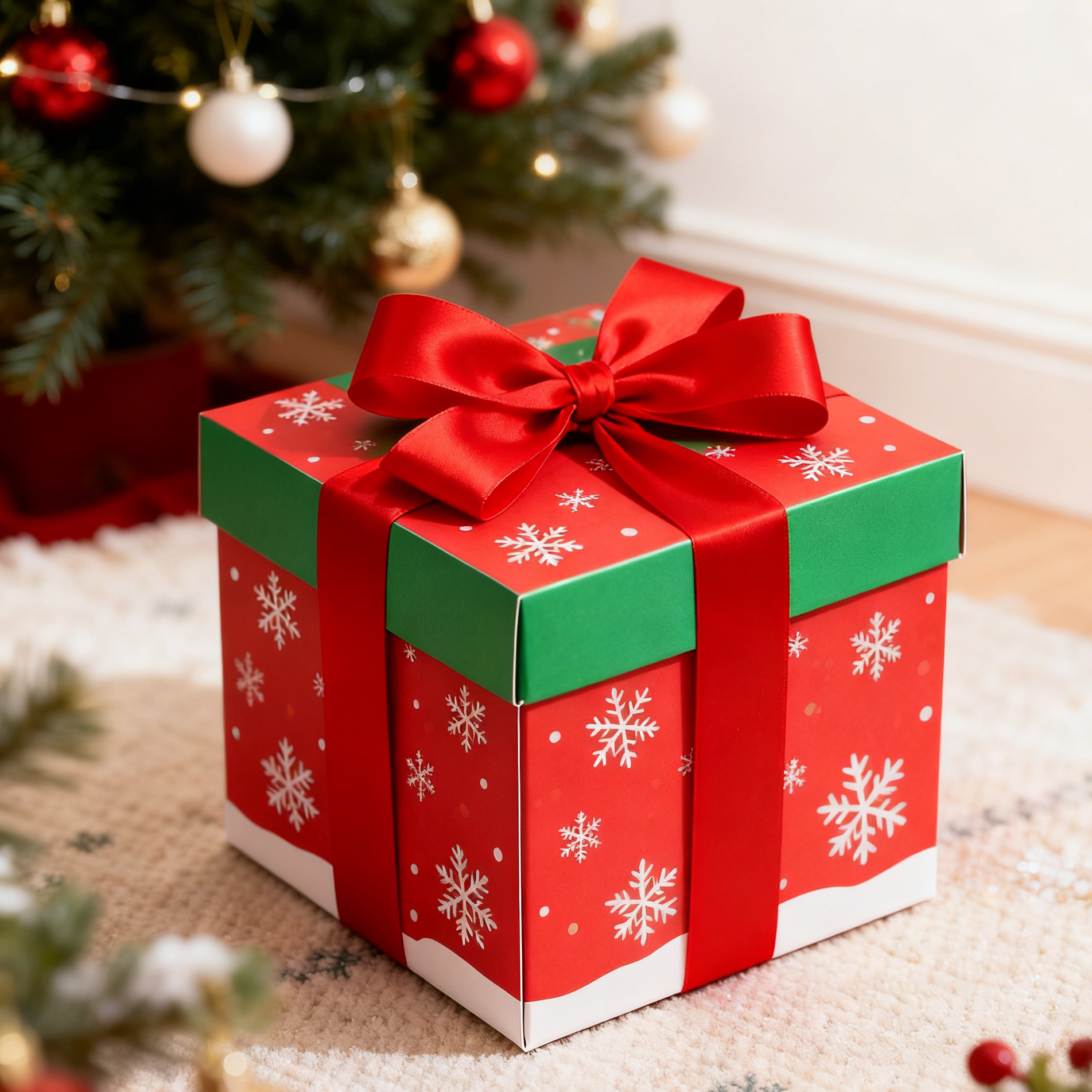 Boîtes cadeaux Kraft recyclables biodégradables rectangulaires boîtes cadeaux à couvercle pliable ruban UV mat personnalisé boîte cadeau de Noël