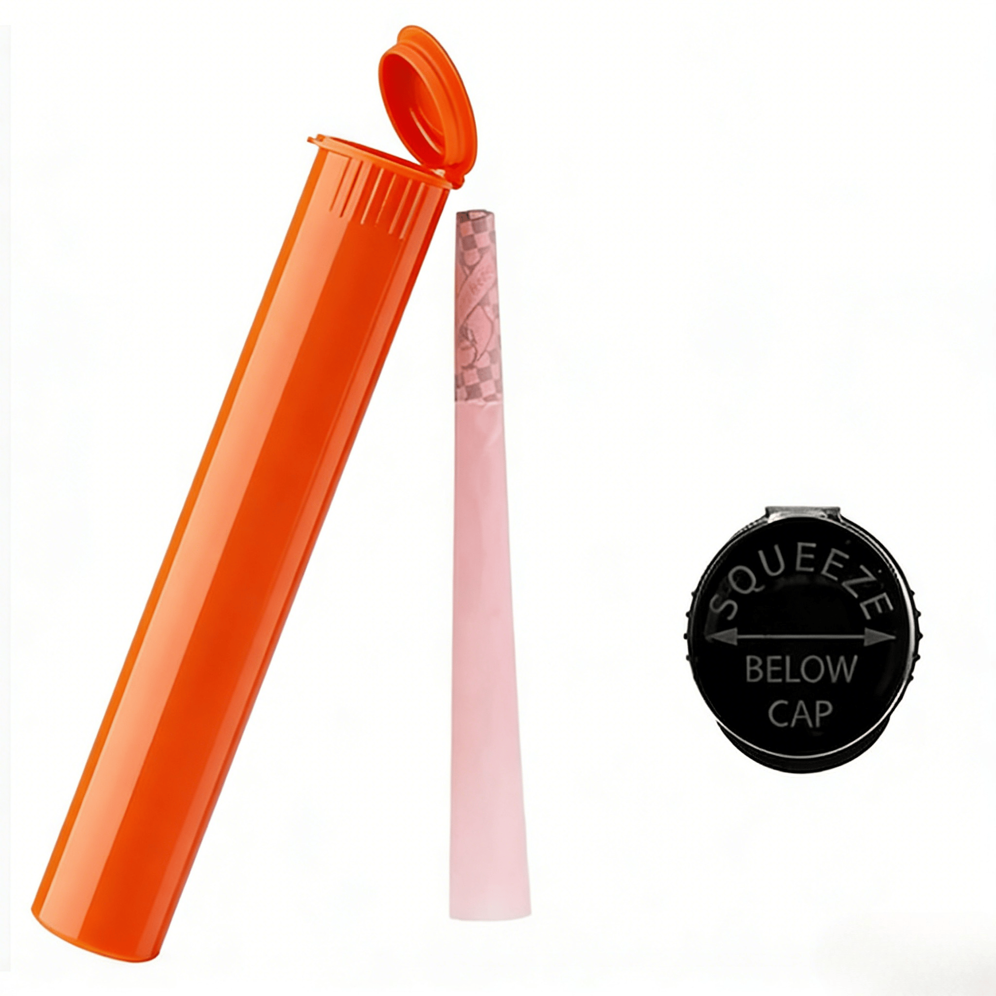 Couleurs personnalisées 80mm 98mm 109mm 116mm Résistant aux enfants Appuyez sur les pop-tops Tubes en plastique Pré-emballage Tube roulant avec autocollant d'étiquette