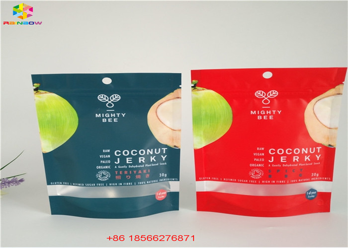 Le papier d'aluminium met en sac les sachets en matière plastique empaquetant le côté trois scellé avec le zip-lock supérieur