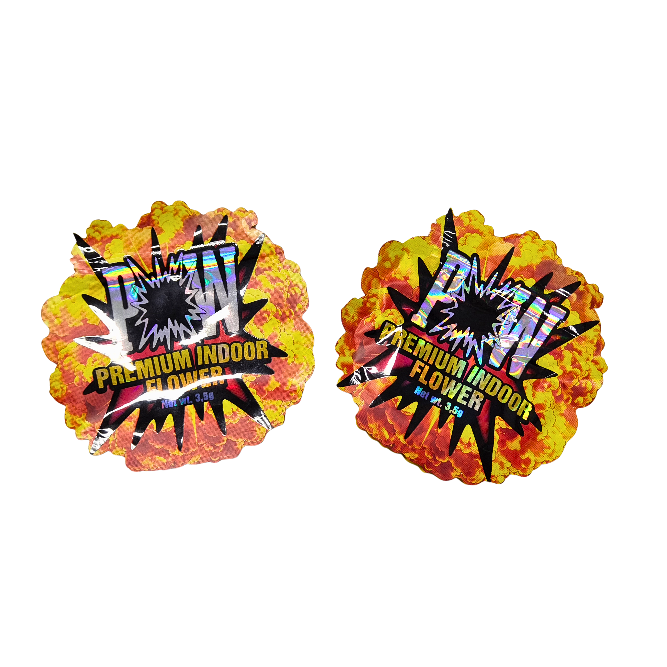 Sacs en Mylar personnalisés holographiques anti-odeur et anti-enfant avec fermeture à glissière refermable pour emballage de collations