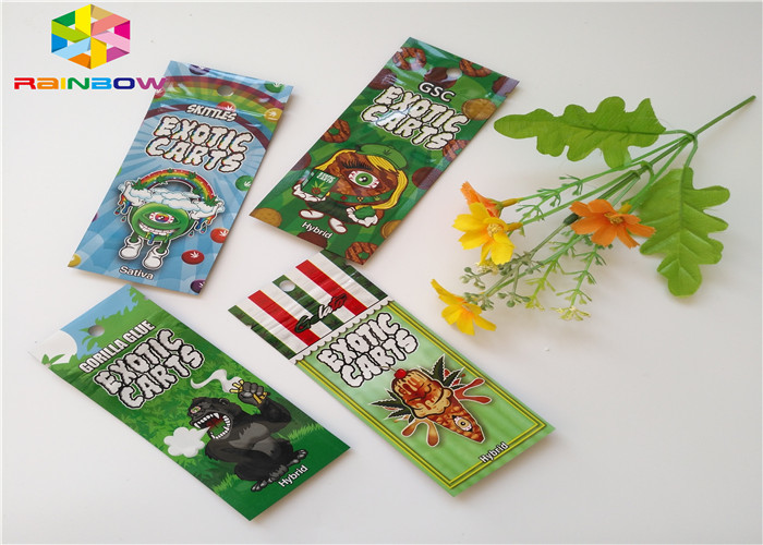 Empaquetage rescellable de cartouche d'huile des sachets en plastique d'encens de fines herbes AC1003 CBD Vape appliqué