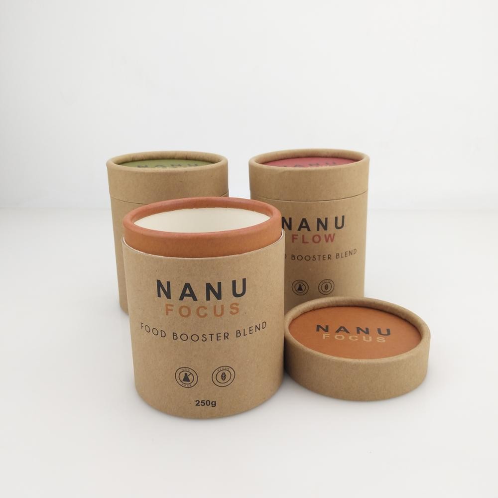 Taille adaptée aux besoins du client par cylindre écologique d'emballage de boîte de papier pour l'emballage de thé