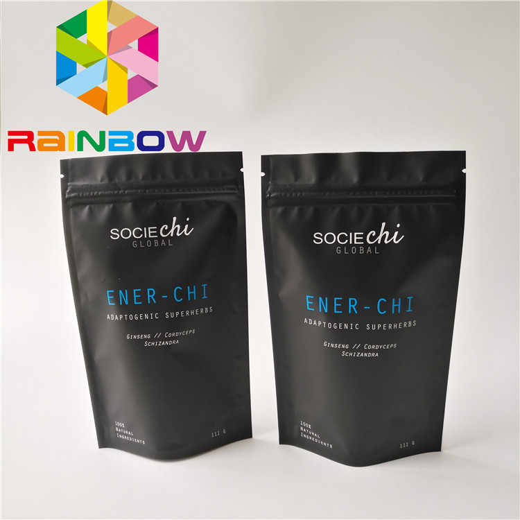 La catégorie comestible matérielle tiennent le sac à poudre en forme de cône de Moringa de poche de tirette avec le revêtement d'aluminium