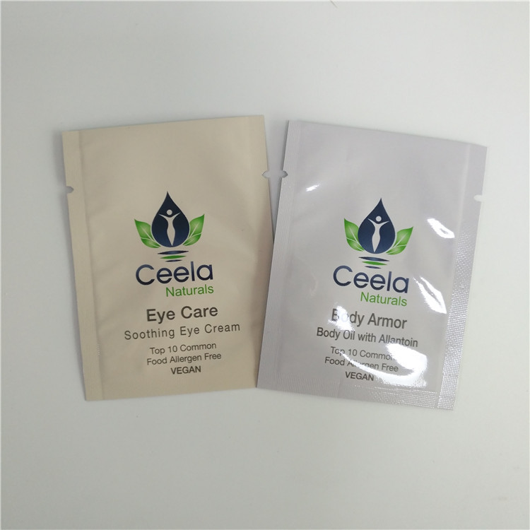 Petites sécrétions cutanées cosmétiques de masque de cheveux de visage de sac d'emballage empaquetant le sachet crème biodégradable