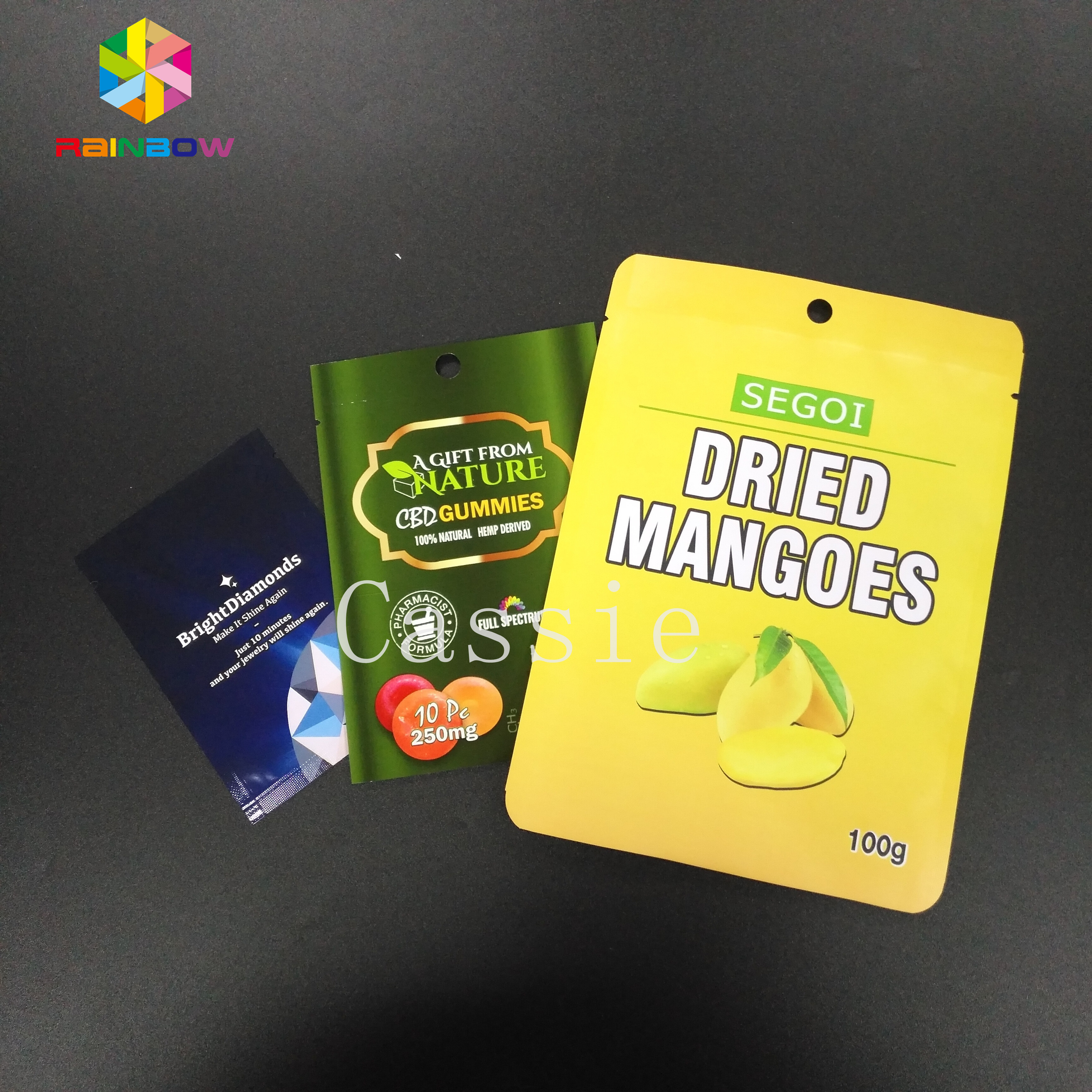 Sachets en matière plastique de poche de soudure à chaud empaquetant le sac de papier d'aluminium pour le stockage en vrac de nourriture