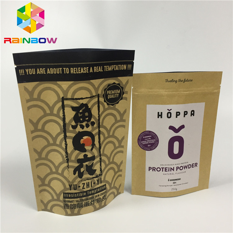 Le papier d'emballage zip-lock tiennent le support d'individu de papier d'aluminium de poches étanche à l'humidité pour le casse-croûte d'écrou