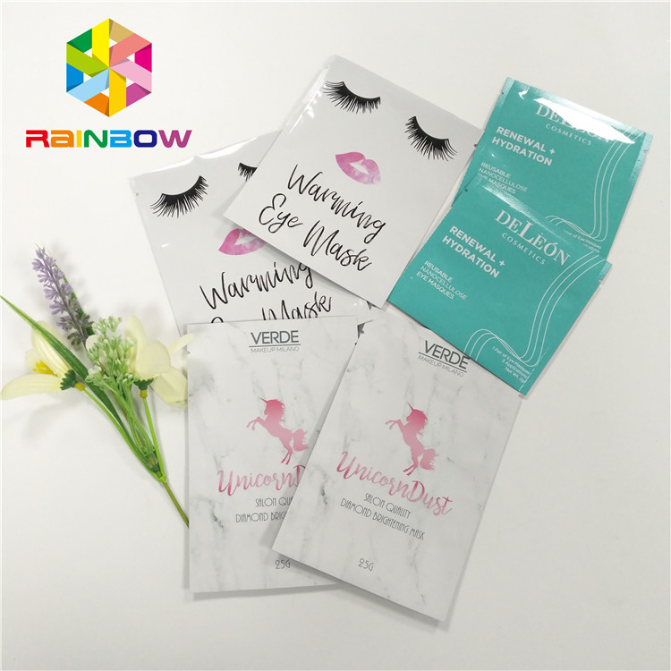 Sachets en matière plastique imprimés par coutume empaquetant la soudure à chaud trois latérale avec l'entaille de larme