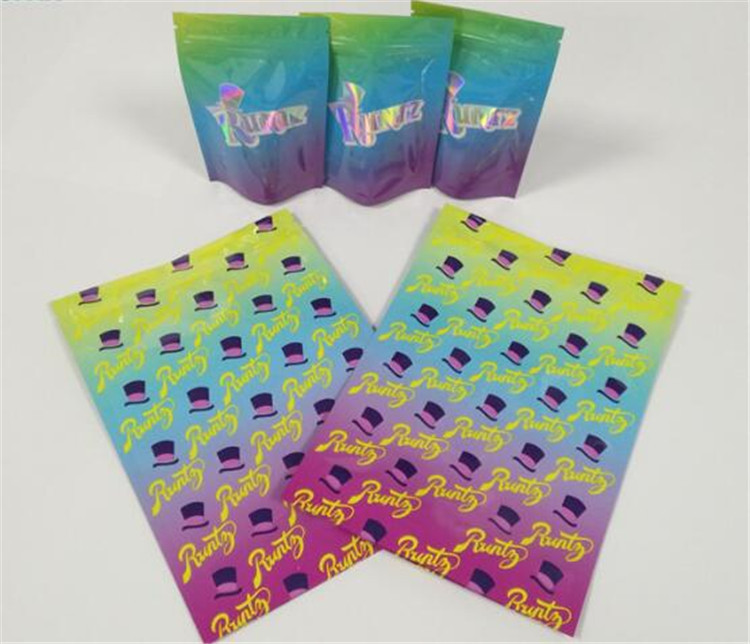 Mini couleur zip-lock CYMK d'odeur de preuve d'organisateur de sac d'aluminium brillant cosmétique médical de Mylar