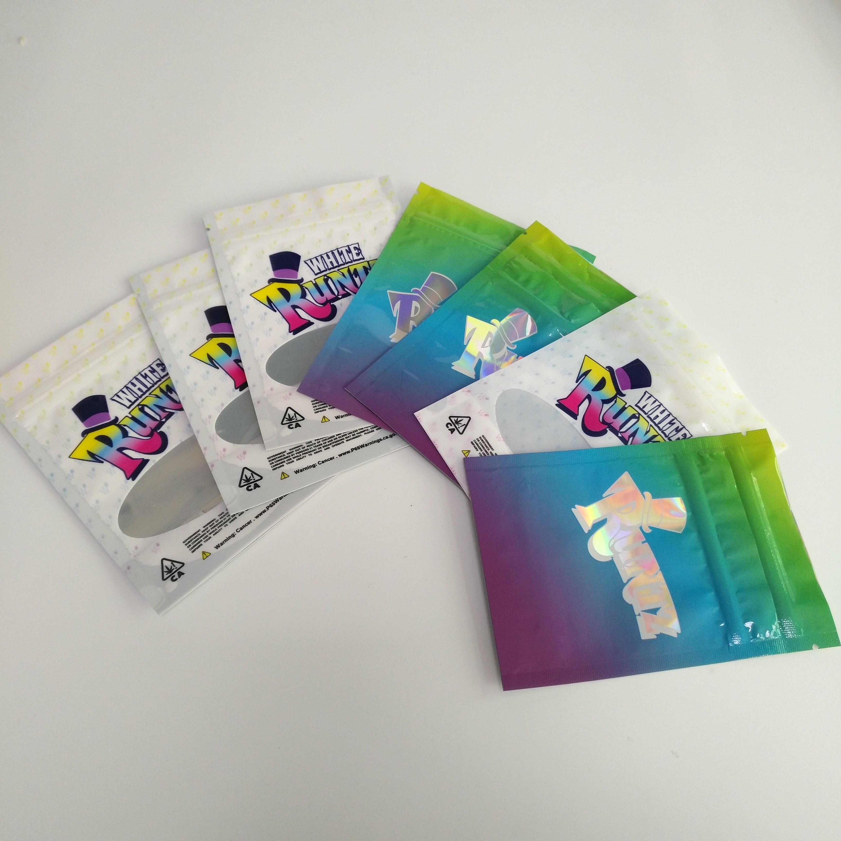 Mylar Runtz a scellé la coutume de sachets en plastique imprimée pour l'emballage de chanvre de cannabis
