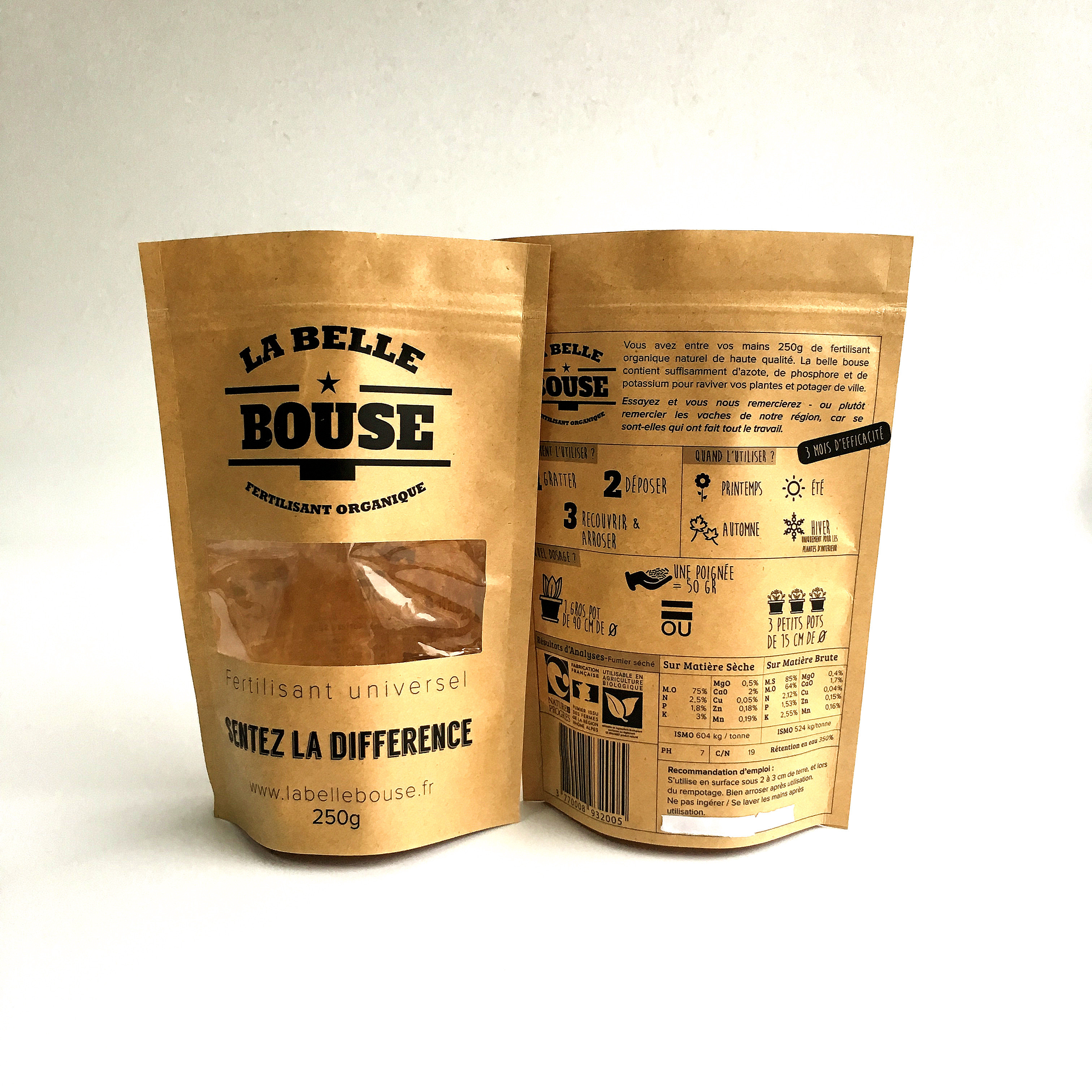 La serrure naturelle adaptée aux besoins du client recyclable de fermeture éclair de sacs en papier tiennent la poche avec la fenêtre