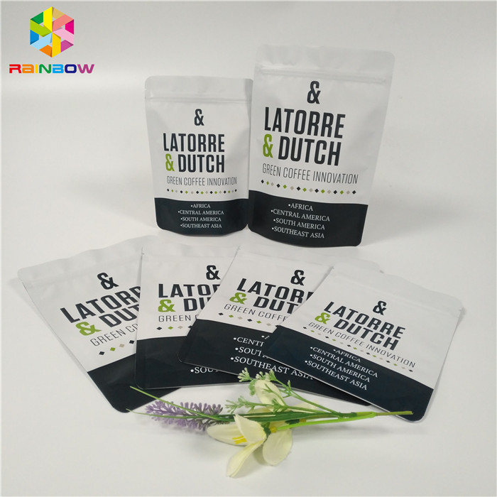 Impression refermable zip-lock de gravure de sac de café de valve d'emballage de poche de papier aluminium