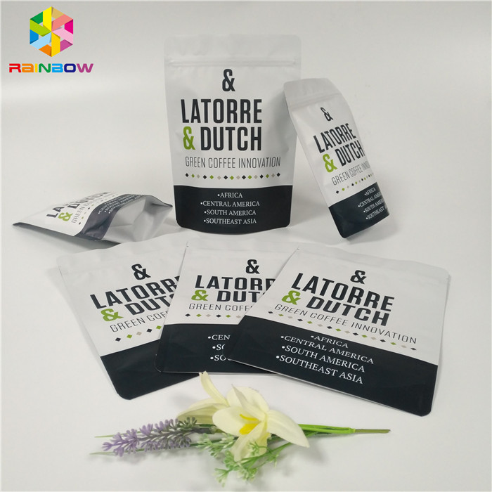 Poche zip-lock d'aluminium empaquetant le matériel stratifié refermable de sac de café de valve