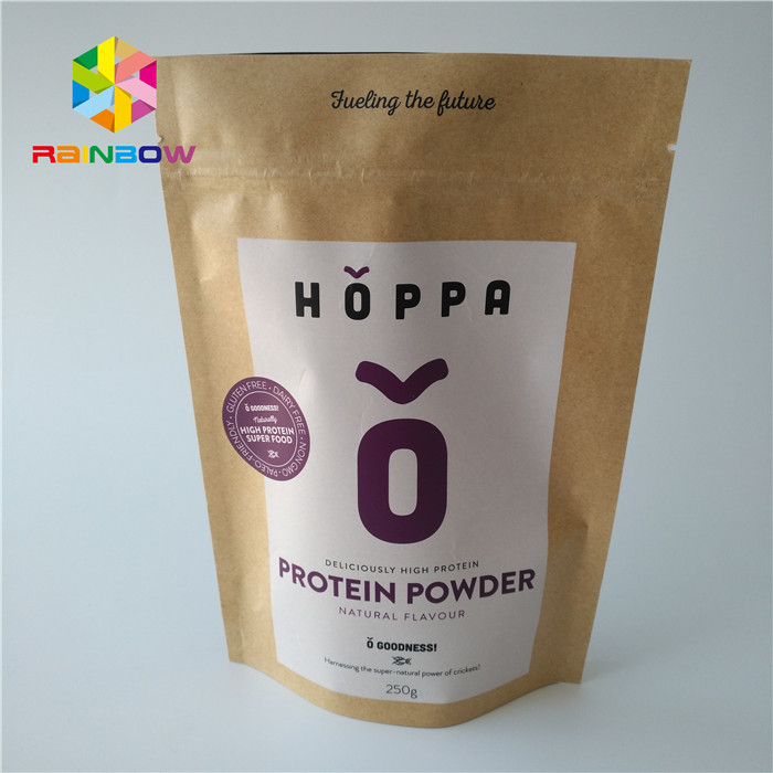 Papier de métier de Papier d'emballage imprimé par logo zip-lock écologique de catégorie comestible d'emballage de poche d'aluminium