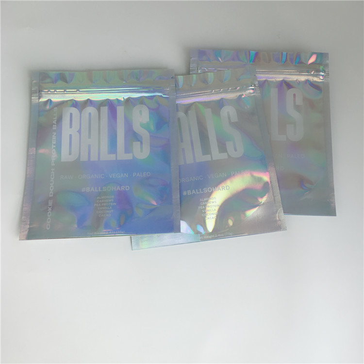 Cosmétiques zip-lock empaquetant le côté 3 brillant de sacs scellé pour la colle d'extension de cil