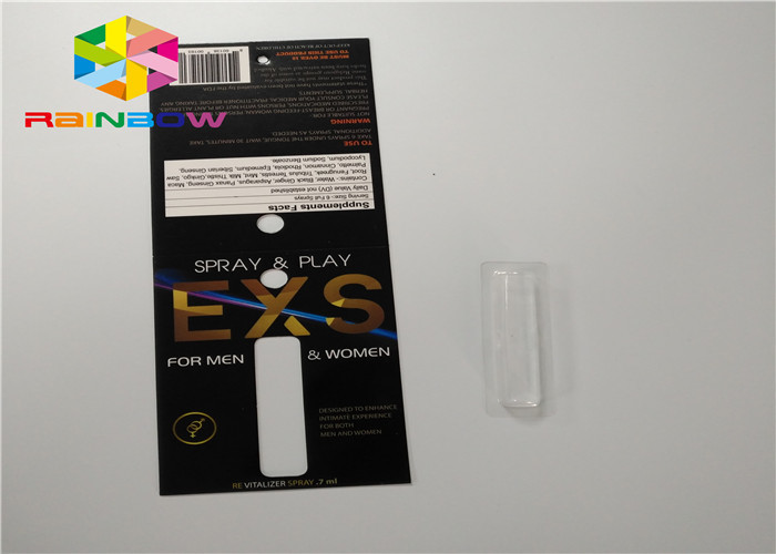 Carte de papier de empaquetage se pliante de glissière de boursouflure de carte de jet fait sur commande d'emballage avec le trou