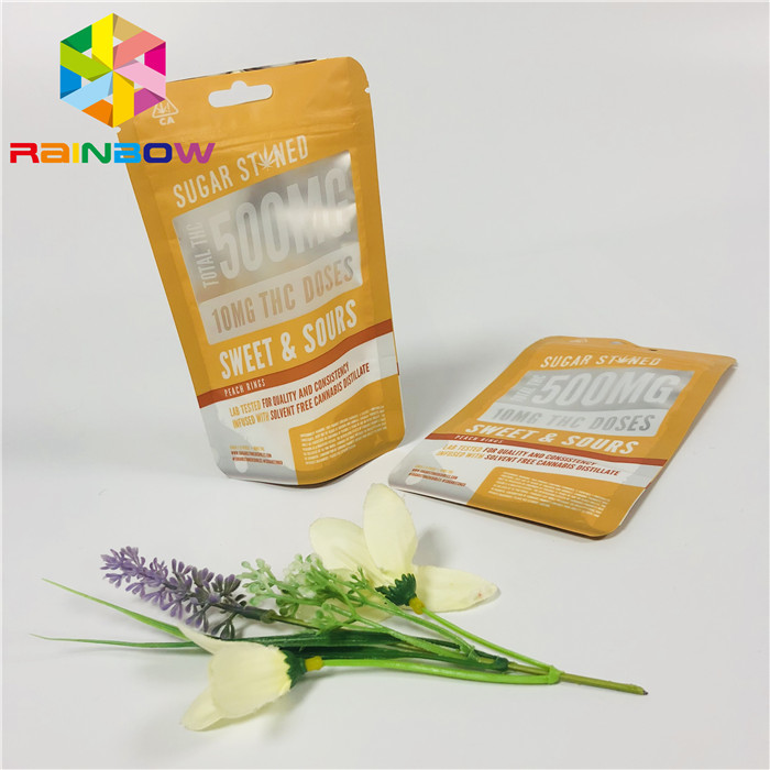 Sachets en matière plastique Nuts de casse-croûte empaquetant Customzied imprimant la fenêtre claire avec la tirette rescellable