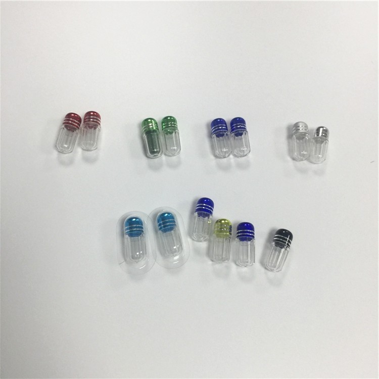 Mini conteneur de forme de balle de capsule de pilules du rhinocéros 69 d'emballage de habillage transparent de bouteille de picoseconde de plastique