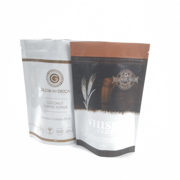 Sachets en matière plastique de serrure de fermeture éclair empaquetant l'impression de Gravnre de sacs de café de papier d'aluminium