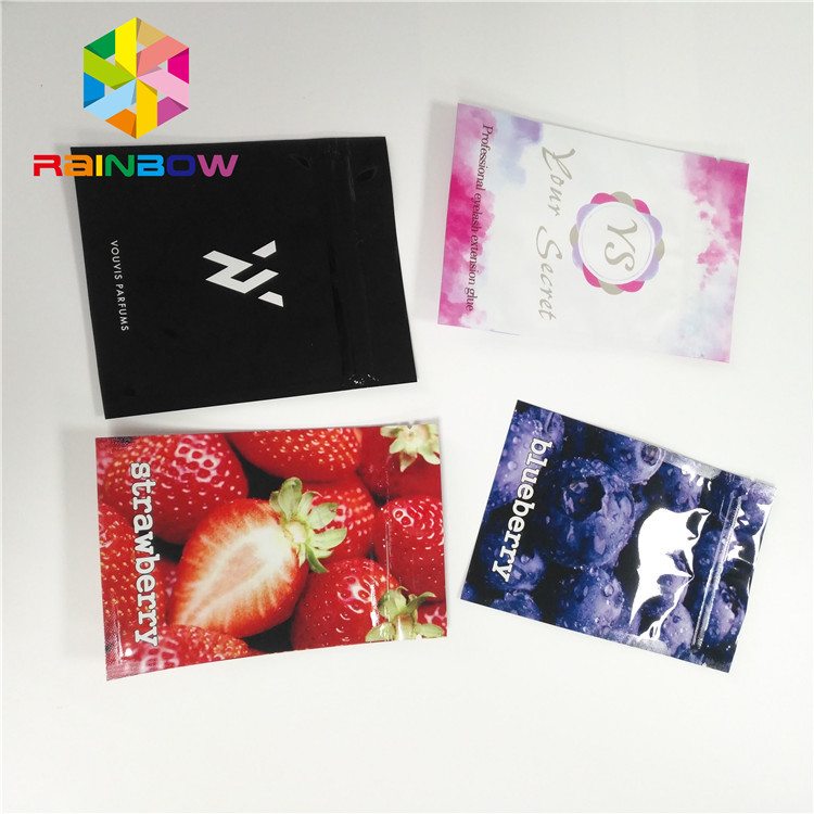 Poche latérale de joint des sacs trois mats d'emballage de papier d'aluminium pour le paquet cosmétique de maquillage