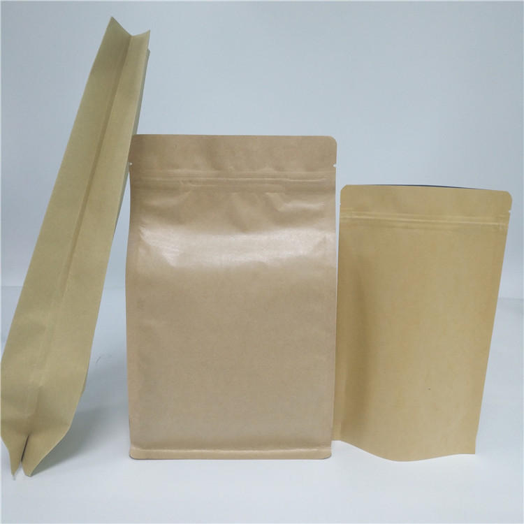 Poche réutilisée par gousset de fond plat de Doypack de sac de café de papier d'emballage de côté de papier d'aluminium