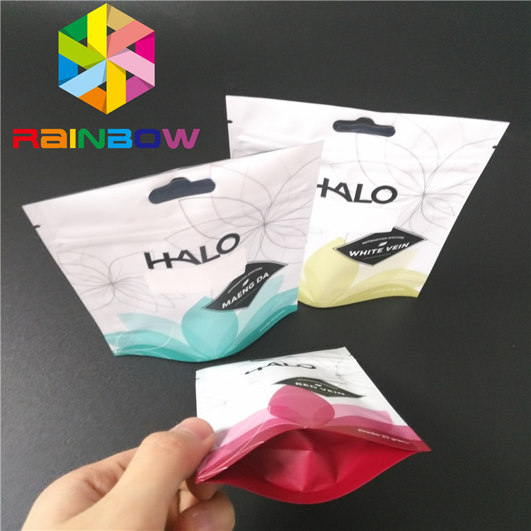 Sacs zip-lock royaux de papier d'aluminium de Kratom Bali pour des produits de Cbd d'herbe de mauvaise herbe de poudre d'épices