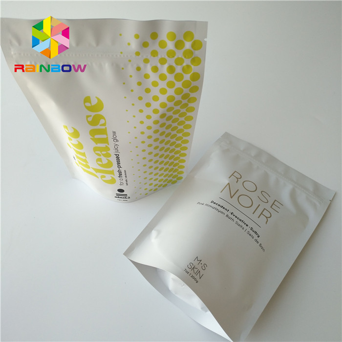 L'aluminium imprimé par zip-lock tiennent le corps cosmétique de noix de coco/café de sac d'emballage frottent
