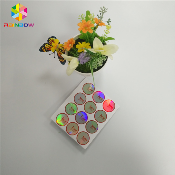 L'enveloppe faite sur commande de rétrécissement d'impression gaine le label adhésif d'autocollant d'hologramme imperméable