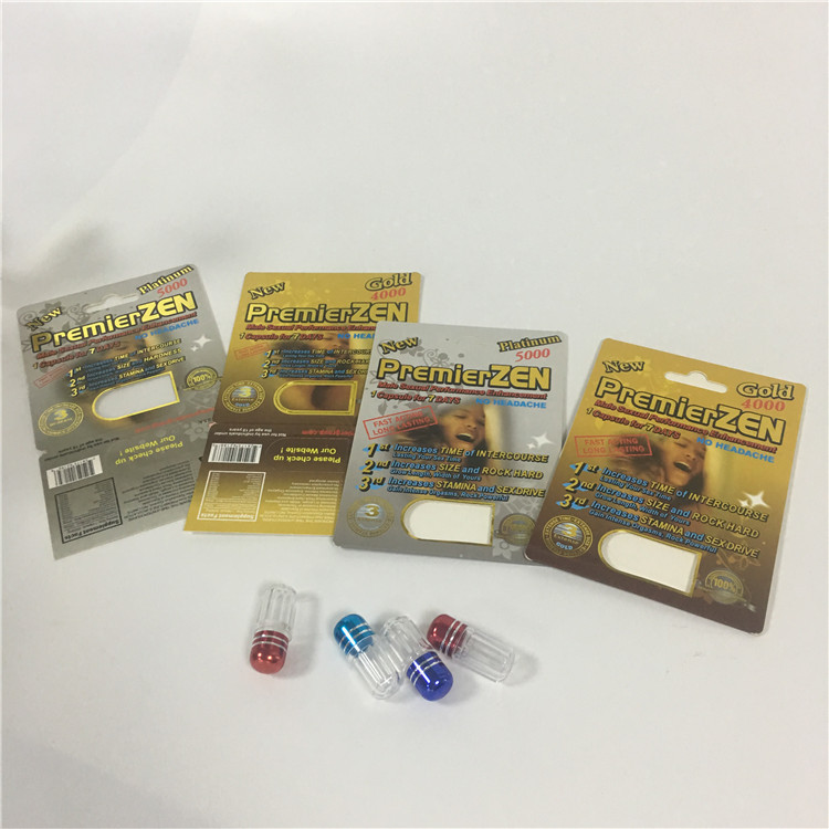 Utilisation masculine de pilules de renforceur d'emballage de carte de boursouflure de papier de CBD avec les boîtes de présentation UV