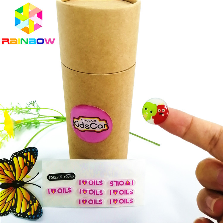 Imperméabilisez l'impression faite sur commande de l'autocollant 3D de logo voûté époxyde auto-adhésif en métal