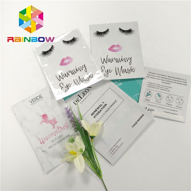 3 couches de masque de papier d'aluminium de sac de poche cosmétique vide stratifiée de masque rescellable