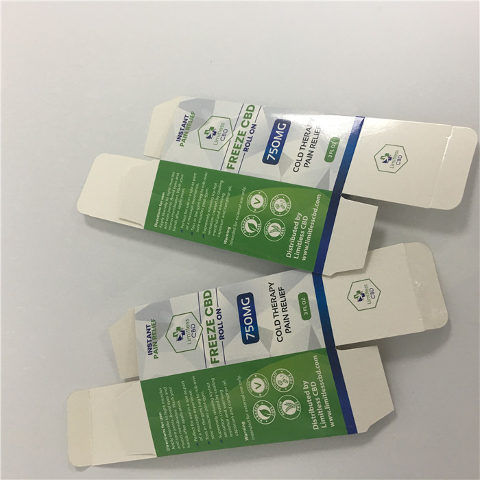 La coutume CMYK a imprimé la boîte blanche d'emballage du carton CBD Vape de logo