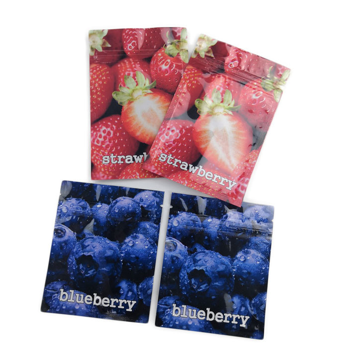 Sachets en matière plastique de la saveur THC Gummies de fruit empaquetant le sac plat avec Ziper sans danger pour les enfants