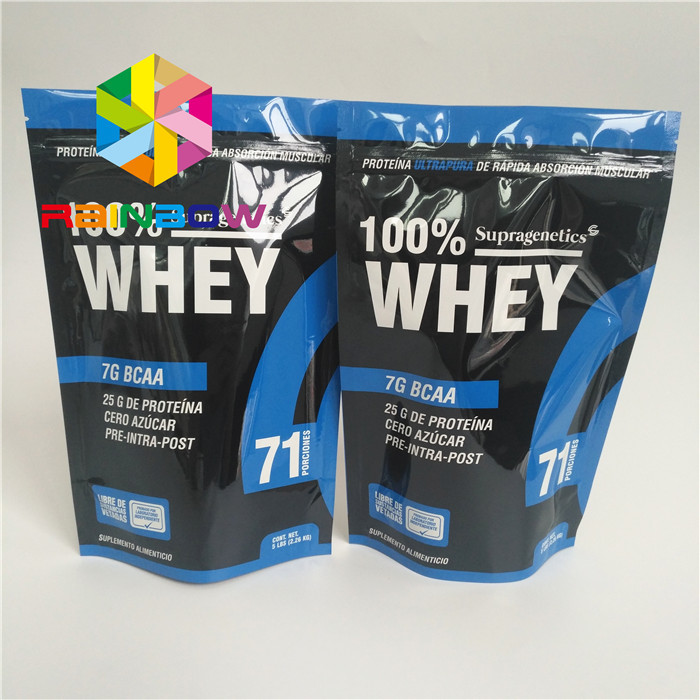 La coutume a imprimé l'emballage de sac de casse-croûte tiennent la finition brillante zip-lock rescellable de poche