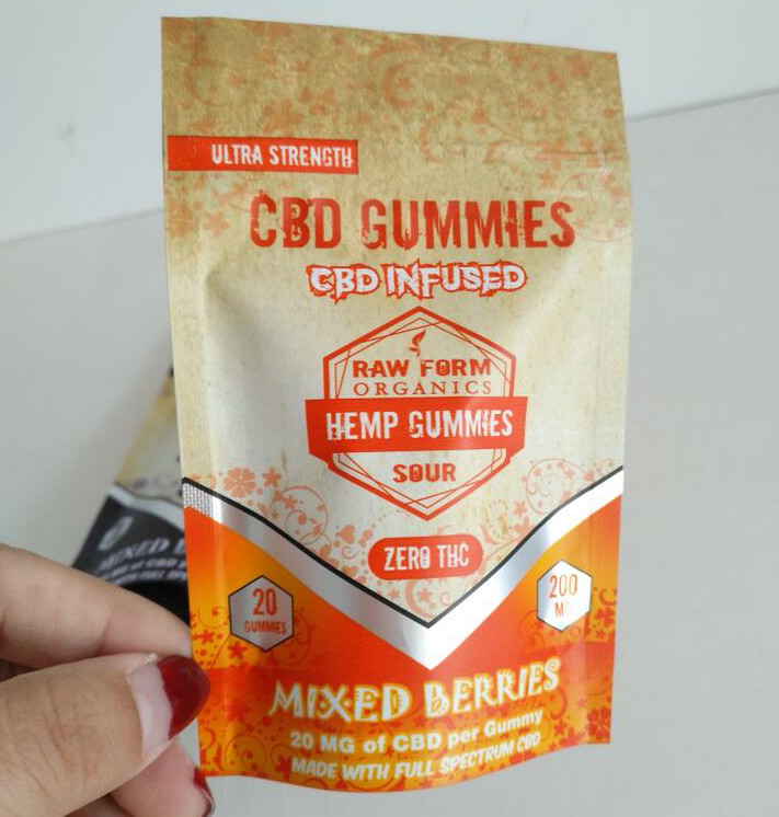 La serrure hermétique de fermeture éclair d'impression de Digital met en sac poches gommeuses du papier d'aluminium CBD de petites