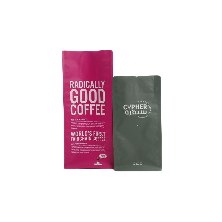 Sacs à thé de soudure à chaud imprimés par coutume rescellables avec une valve de dégazage de manière