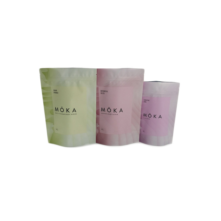 Sacs en plastique de Mylar de tirette de papier d'aluminium de finition d'aluminium d'emballage mat de poche