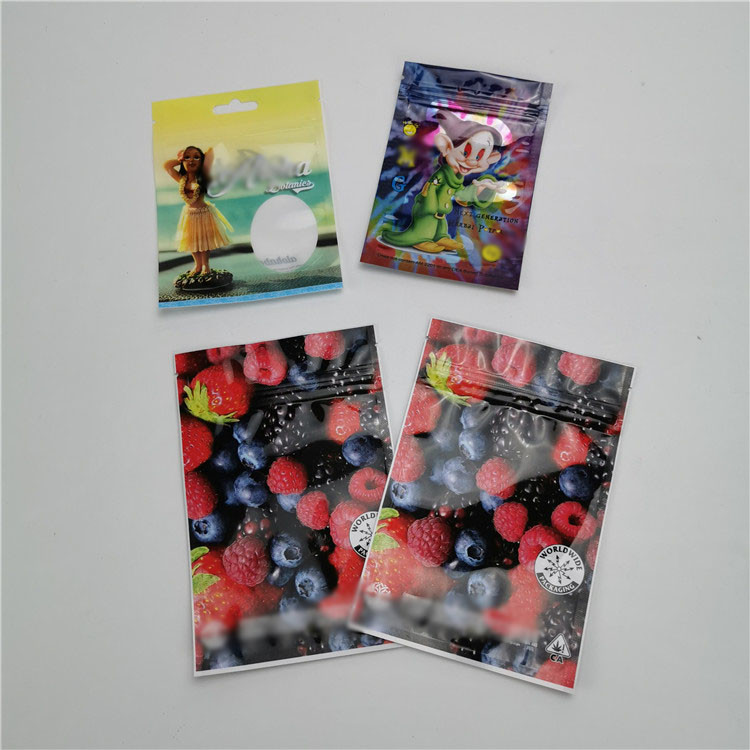 Les sachets en matière plastique de CBD empaquetant le papier d'aluminium tiennent des sacs zip-lock de preuve d'enfant