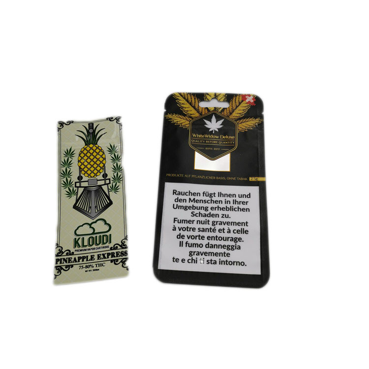 Soudez à chaud tiennent le tabac de sacs de poche de tirette/emballage recyclables de cigarette