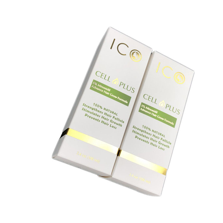 Boîte d'emballage de papier de carton de bouteille d'huile de soins capillaires