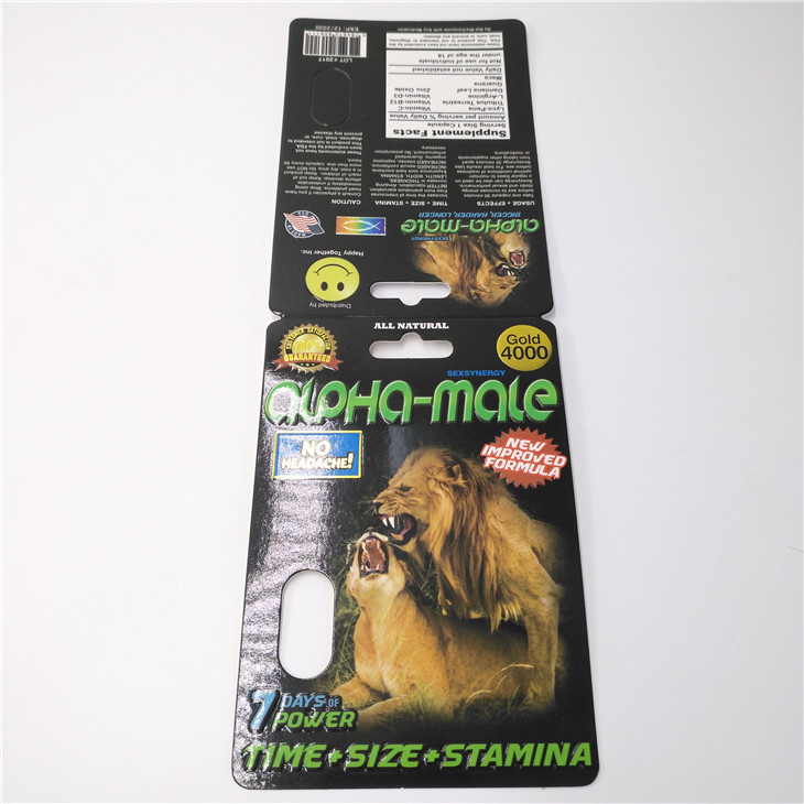 Carte en plastique d'emballage de papier de pilule adaptée aux besoins du client par couleur de CMYK