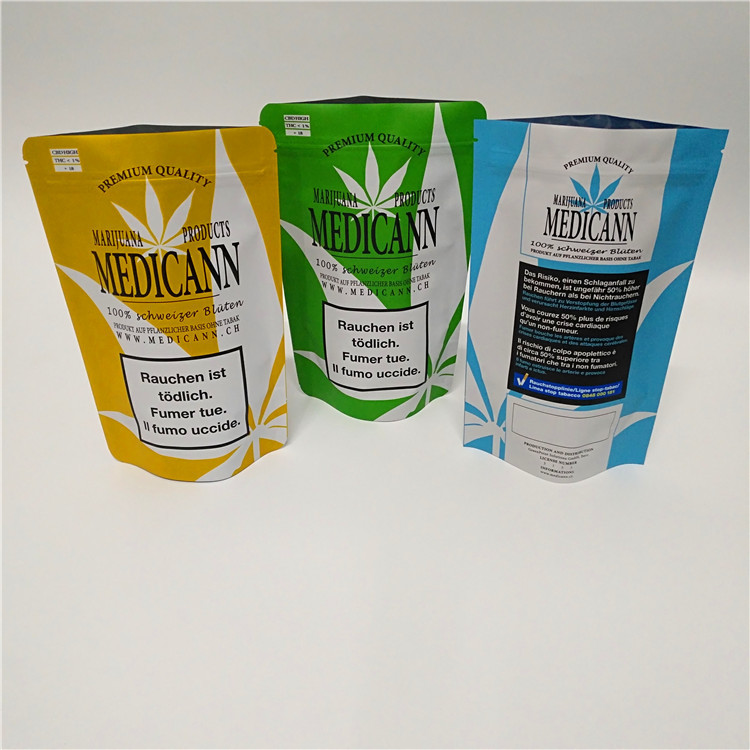 CBD sarclent le plastique de Mylar d'aluminium tiennent l'odeur hermétique de poche résistante