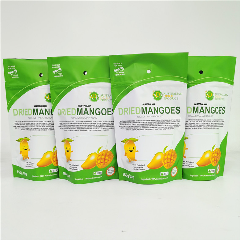500g 1kg a adapté le sac aux besoins du client zip-lock d'aluminium de Mylar de sac d'emballage de fruits secs de poche de Doypack