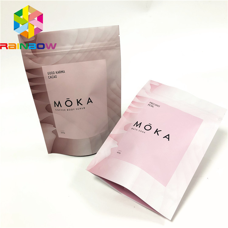 Sacs zip-lock noirs mats de conditionnement en plastique de preuve biodégradable de haute qualité d'odeur