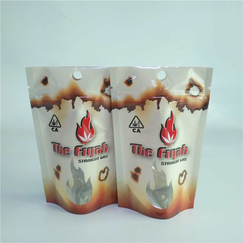 le sac médical Mylar d'emballage de marijuana de preuve d'odeur de 3.5g 1/8oz sarcle des sacs tiennent la poche avec la tirette