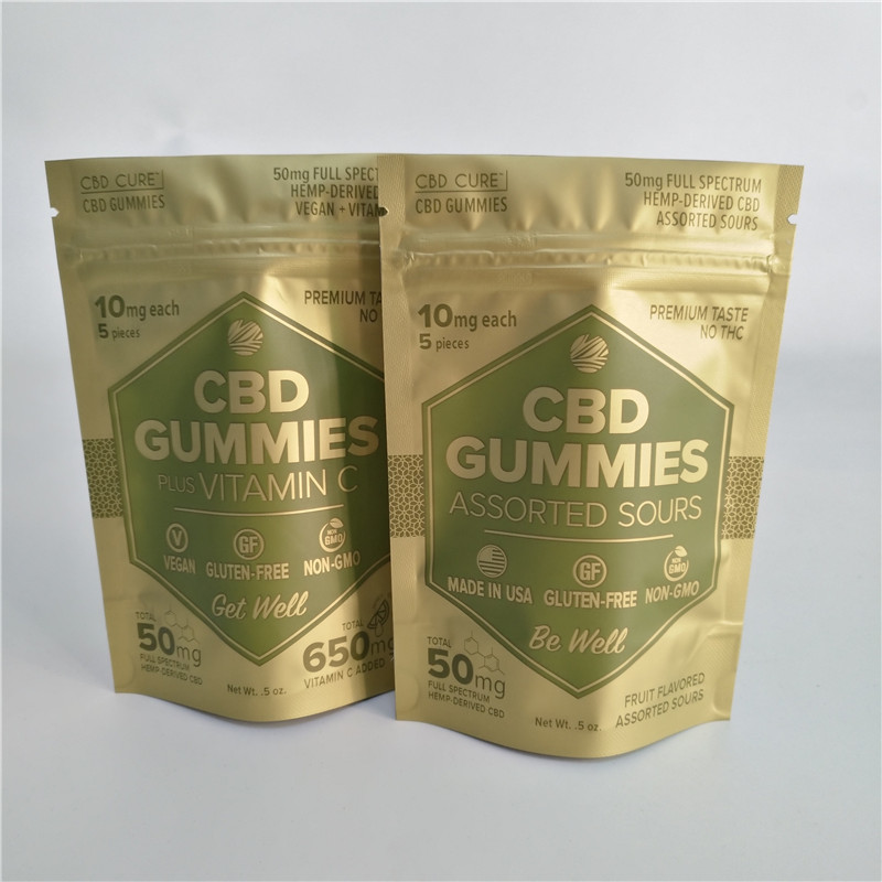 la poche VMPET de 5oz 50mg Cbd Gummies tiennent la poche zip-lock