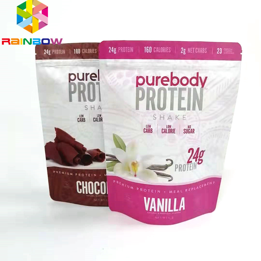 Le support rescellable vers le haut des sacs zip-lock pour la coutume de nourriture/poudre a imprimé le sac de finition mat de poche d'emballage